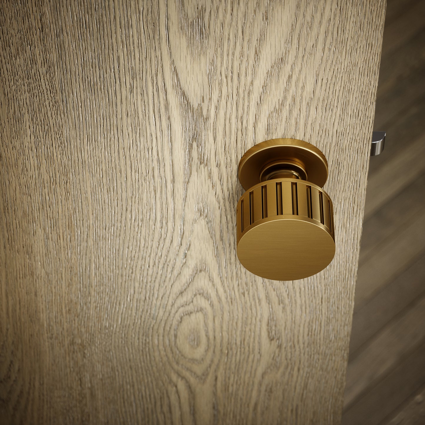 Royal Ascot Brushed Gold Deep Flute Mortice Door Knobs