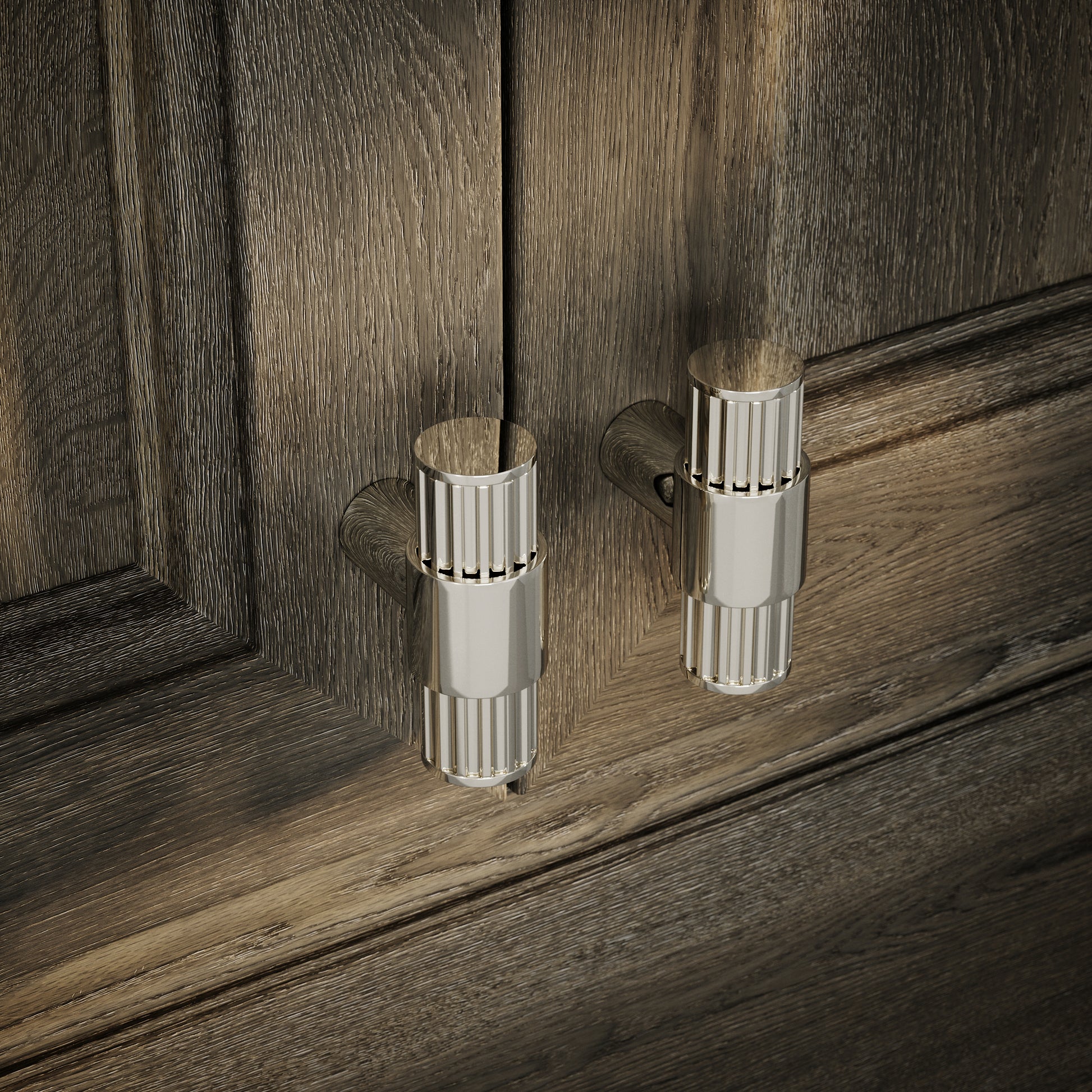 Royal Oak Polished Nickel Deep Flute T-Bar Cabinet Door Handle