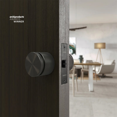 Spectre Knurled Privacy Gunmetal Internal Door Handle