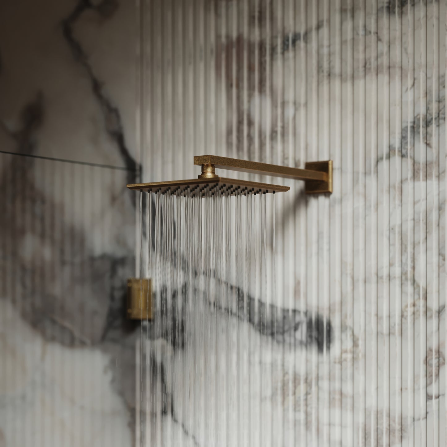 Baroque Aged Bronze Thermostatic Shower with Handheld