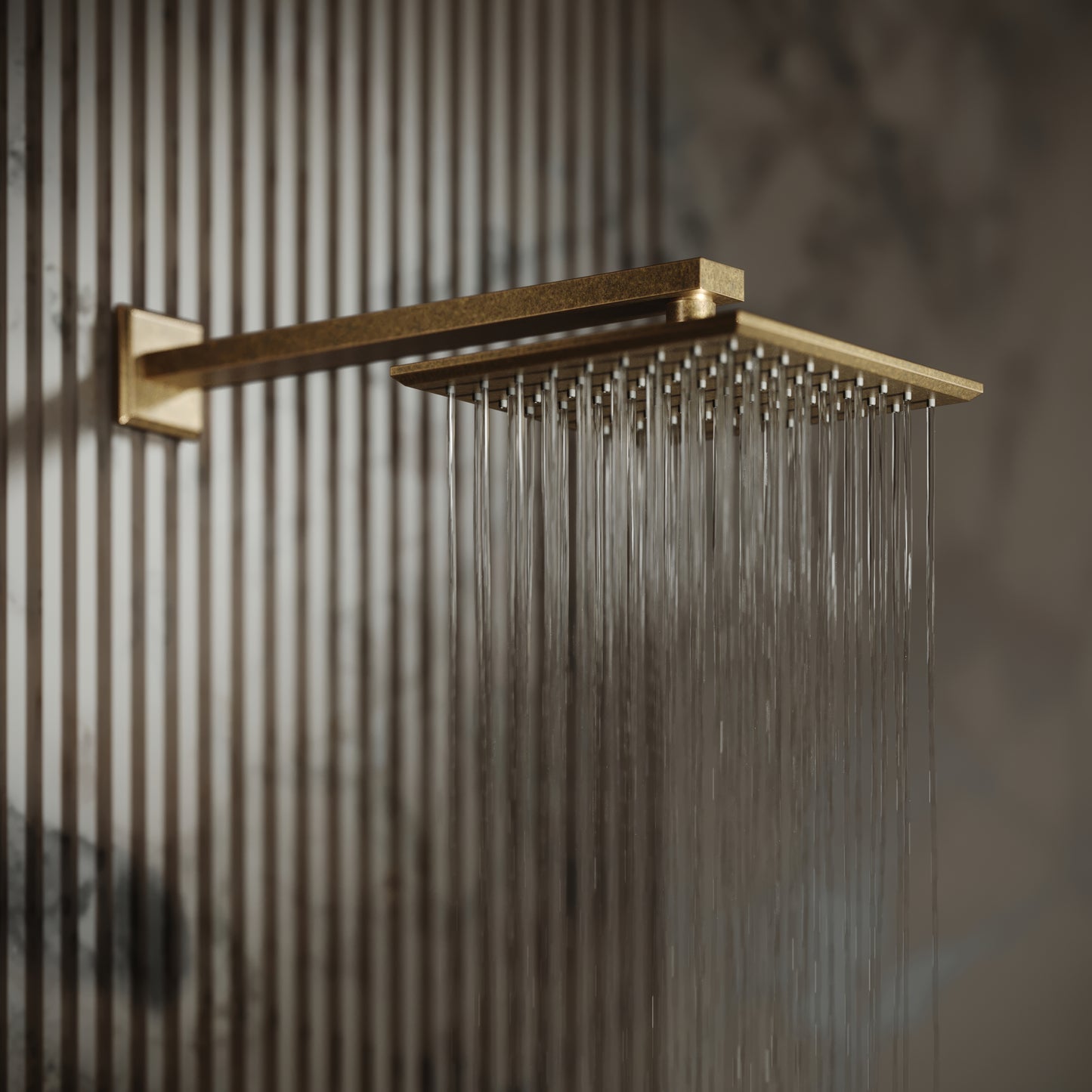 Baroque Aged Bronze Thermostatic Shower with Handheld