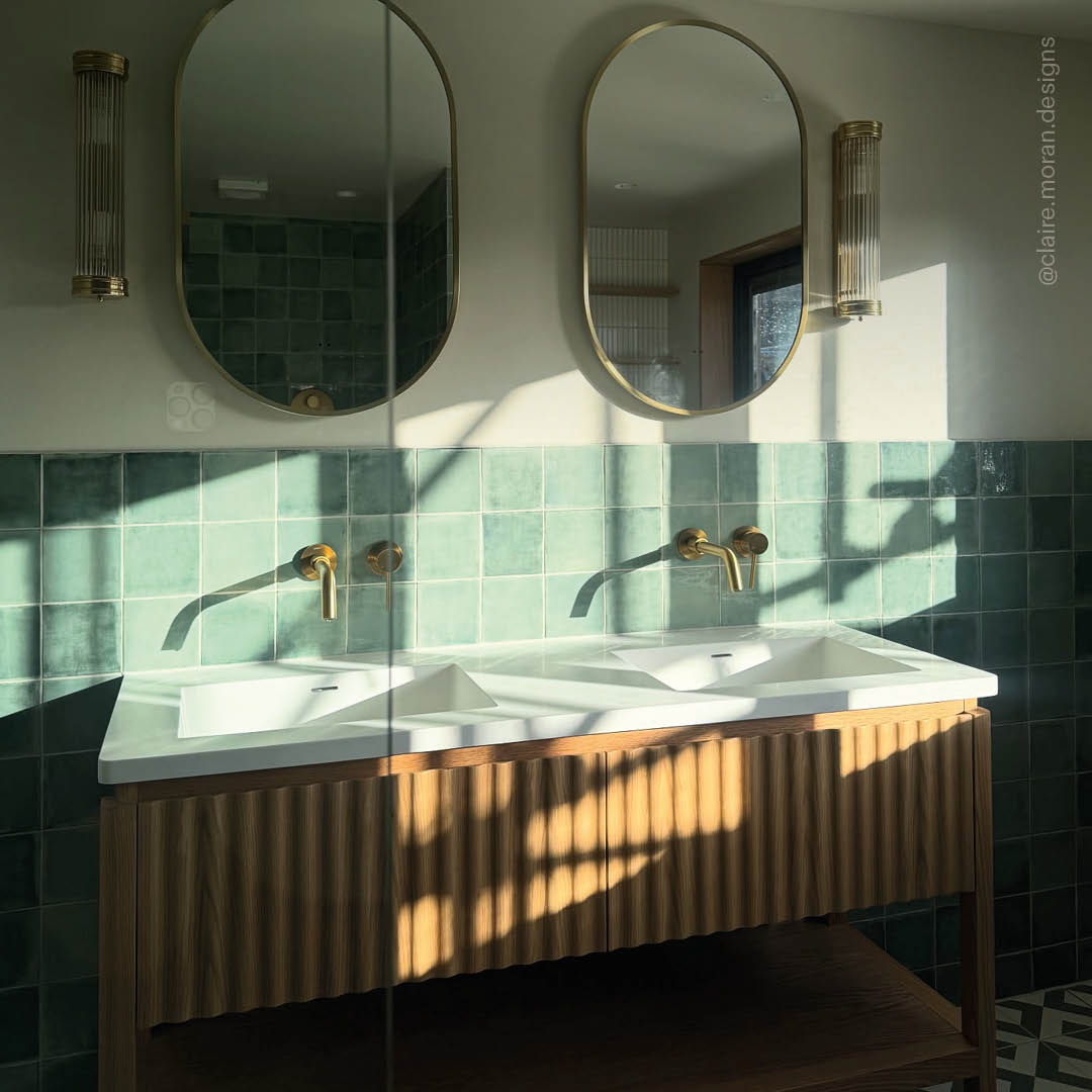 Eclat Natural Oak Wood Grain Vanity Unit 1400mm