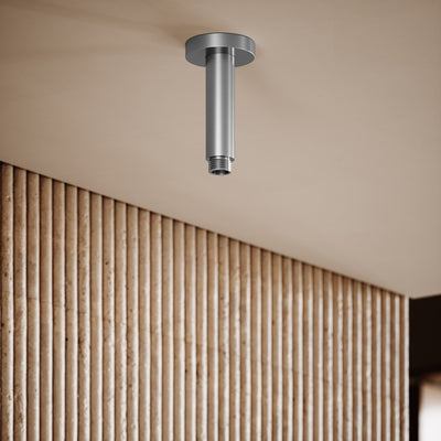 AcquaVita Brushed Stainless Ceiling Shower Arm 100mm
