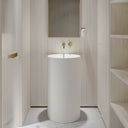 Alessa Cylinder Freestanding Stone Basin 495mm