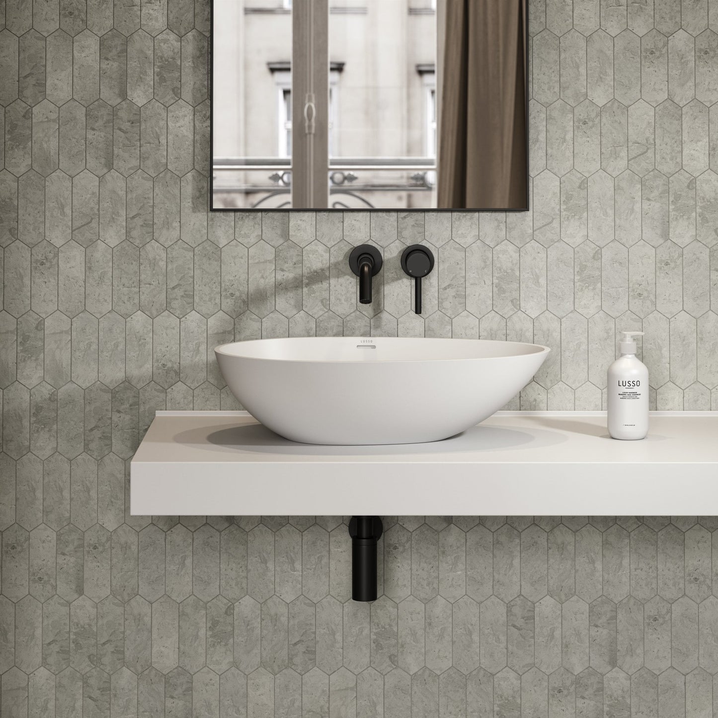 Alessia Tunisian Grey Marble Mosaic Wall Tile