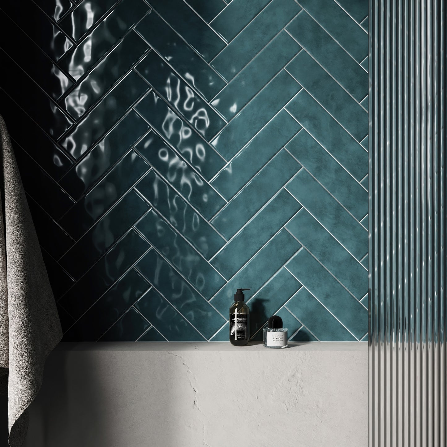 Antique Metro Deep Sea Blue Glazed Porcelain Wall Tile