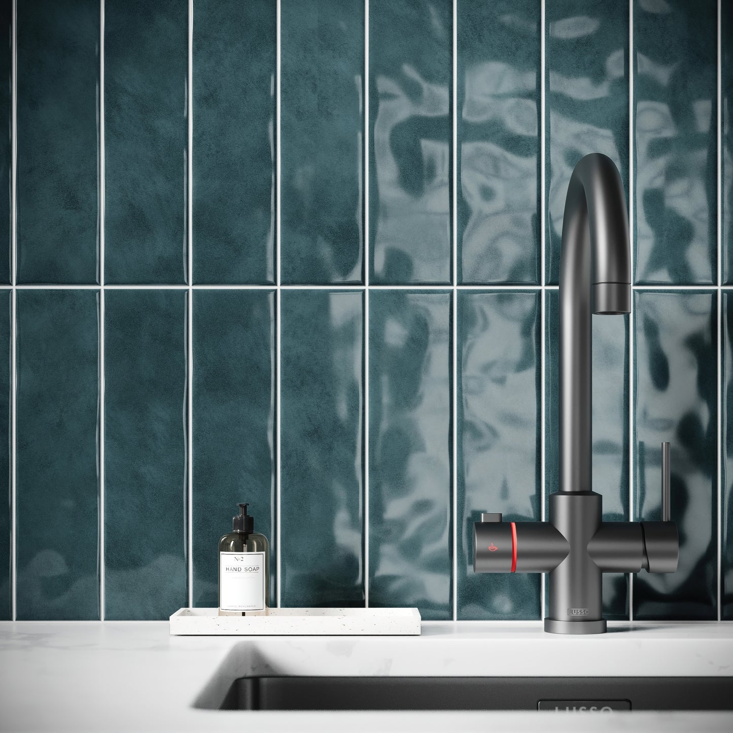 Antique Metro Deep Sea Blue Glazed Porcelain Wall Tile