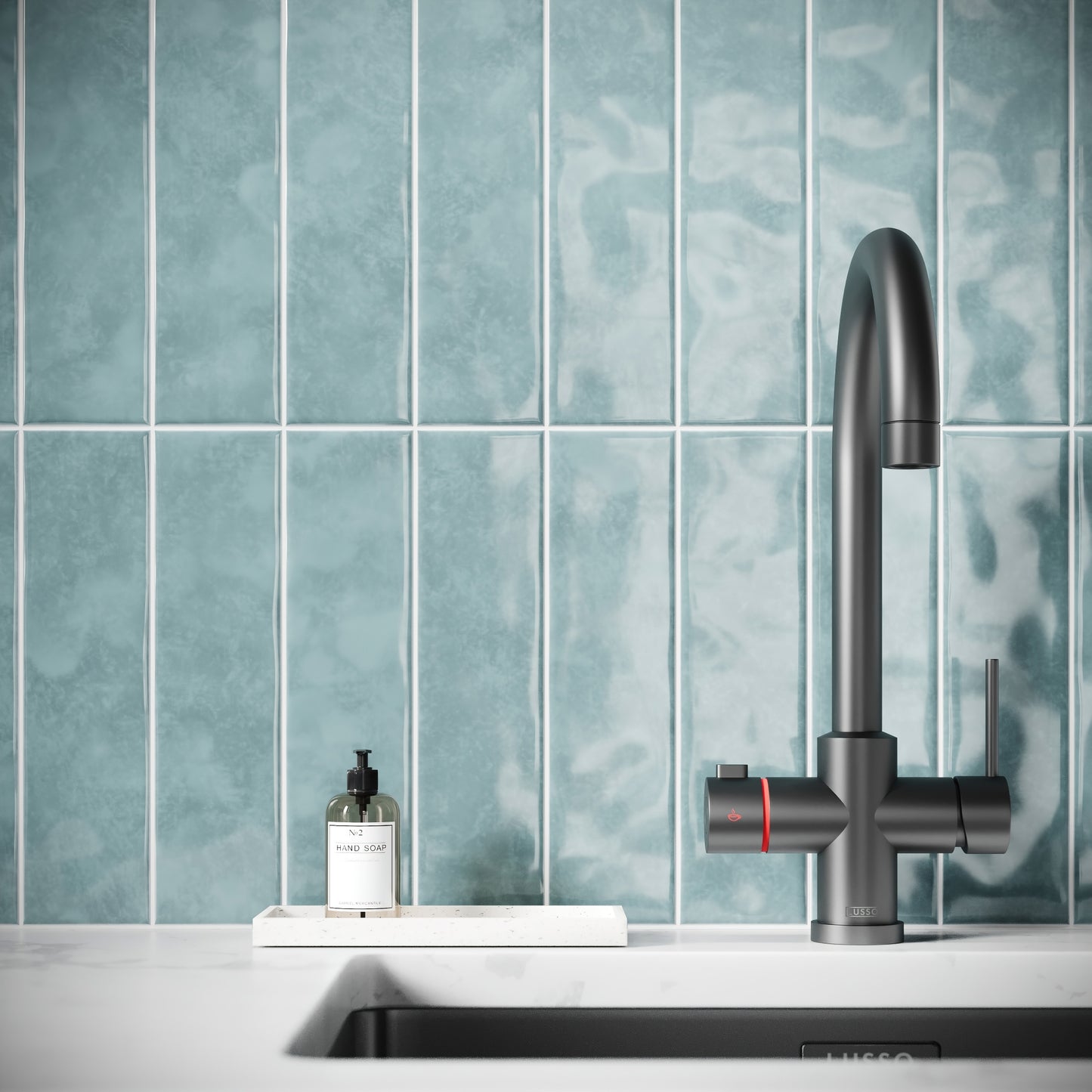 Antique Metro Soft Powder Blue Glazed Porcelain Wall Tile