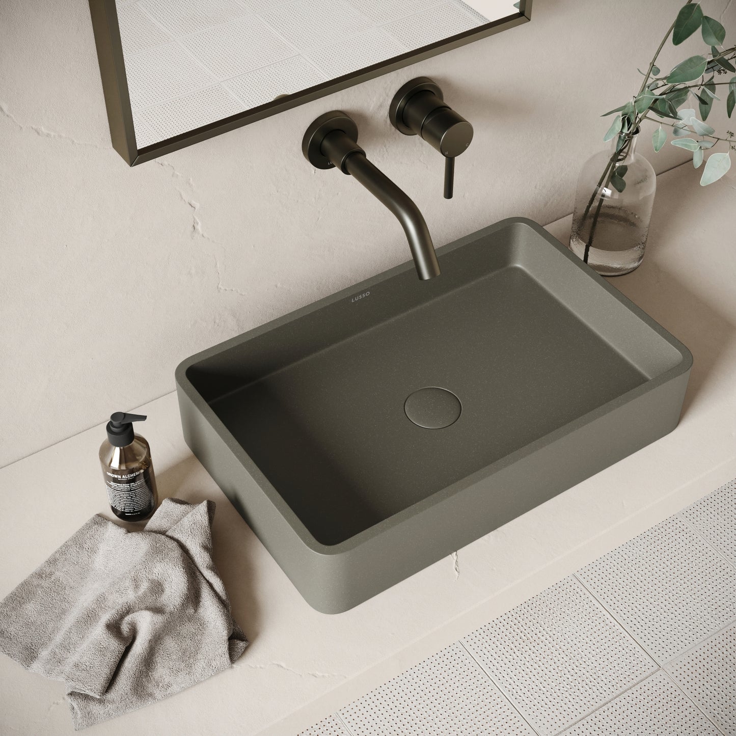 Arquadro Oyster Concrete Countertop Basin 500mm