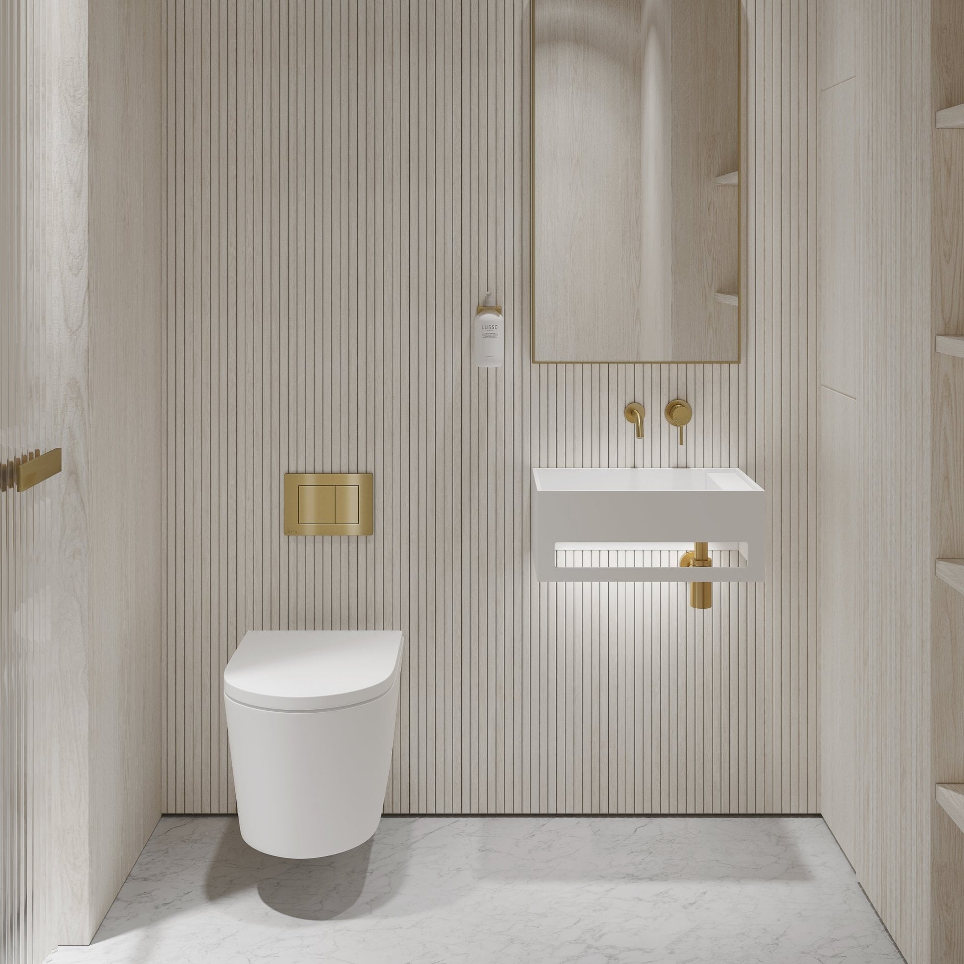 Art Wall Hung Stone Basin 500mm