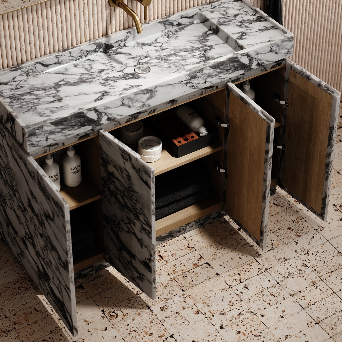 Artista Arabescato Bathroom Vanity Unit 1200mm