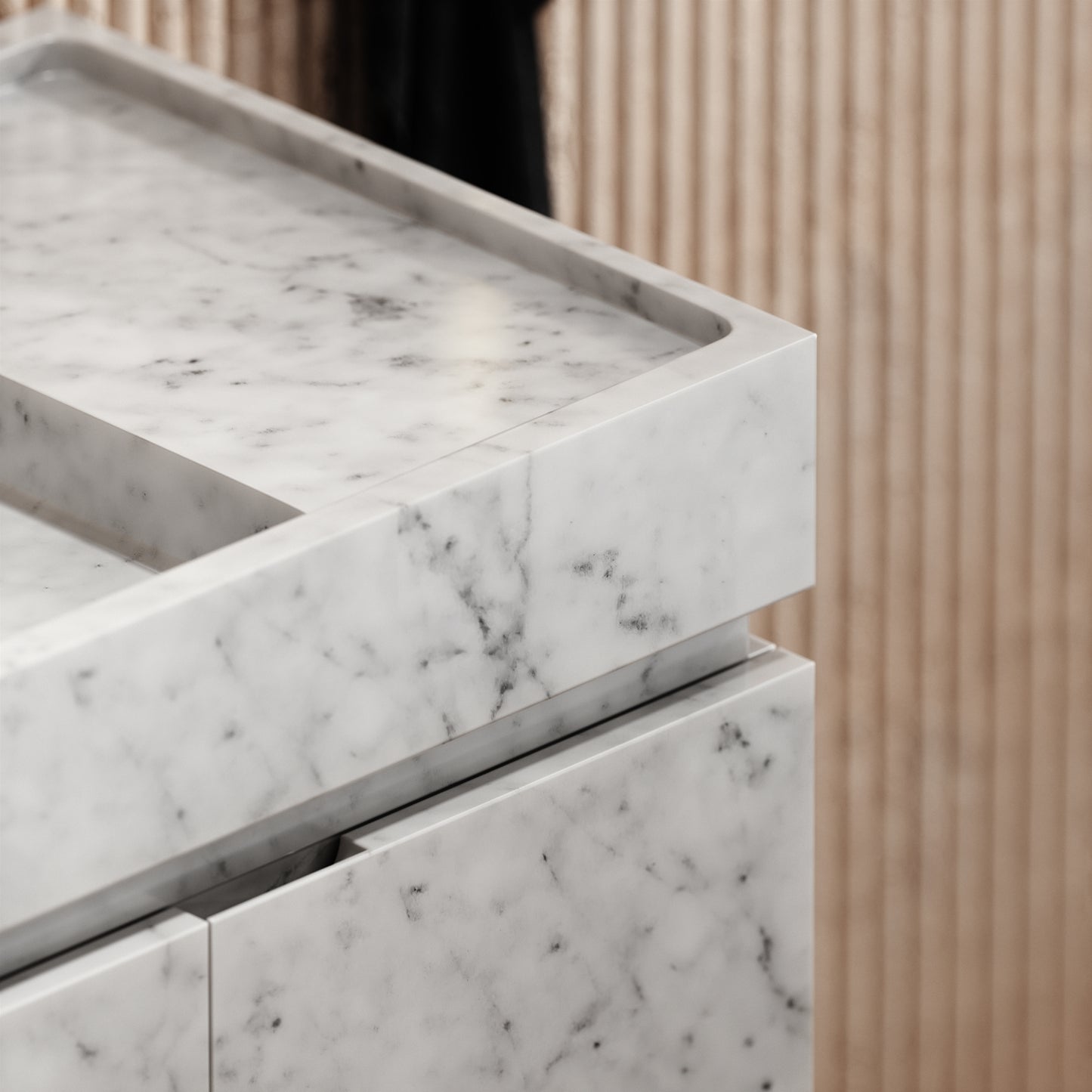Artista Carrara Marble Bathroom Vanity Unit 1200mm