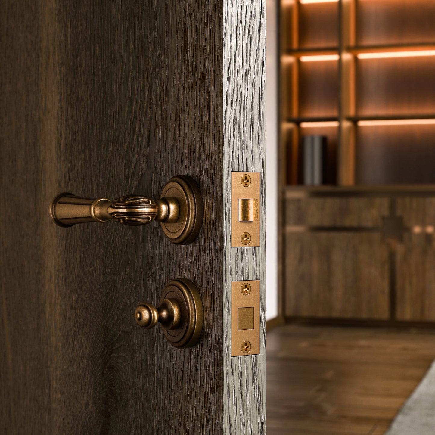Aston Aged Bronze WC Thumbturn with Latch