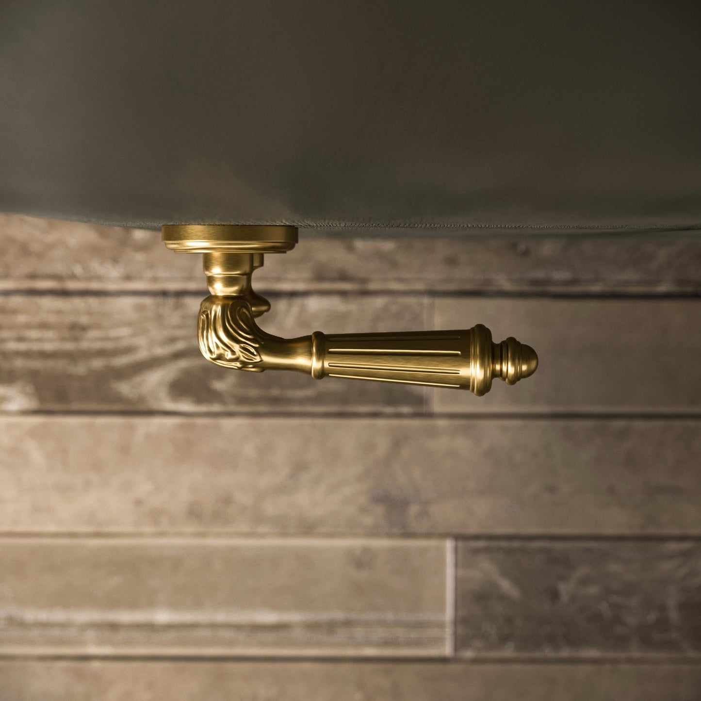 Aston Brushed Gold WC Thumbturn with Latch