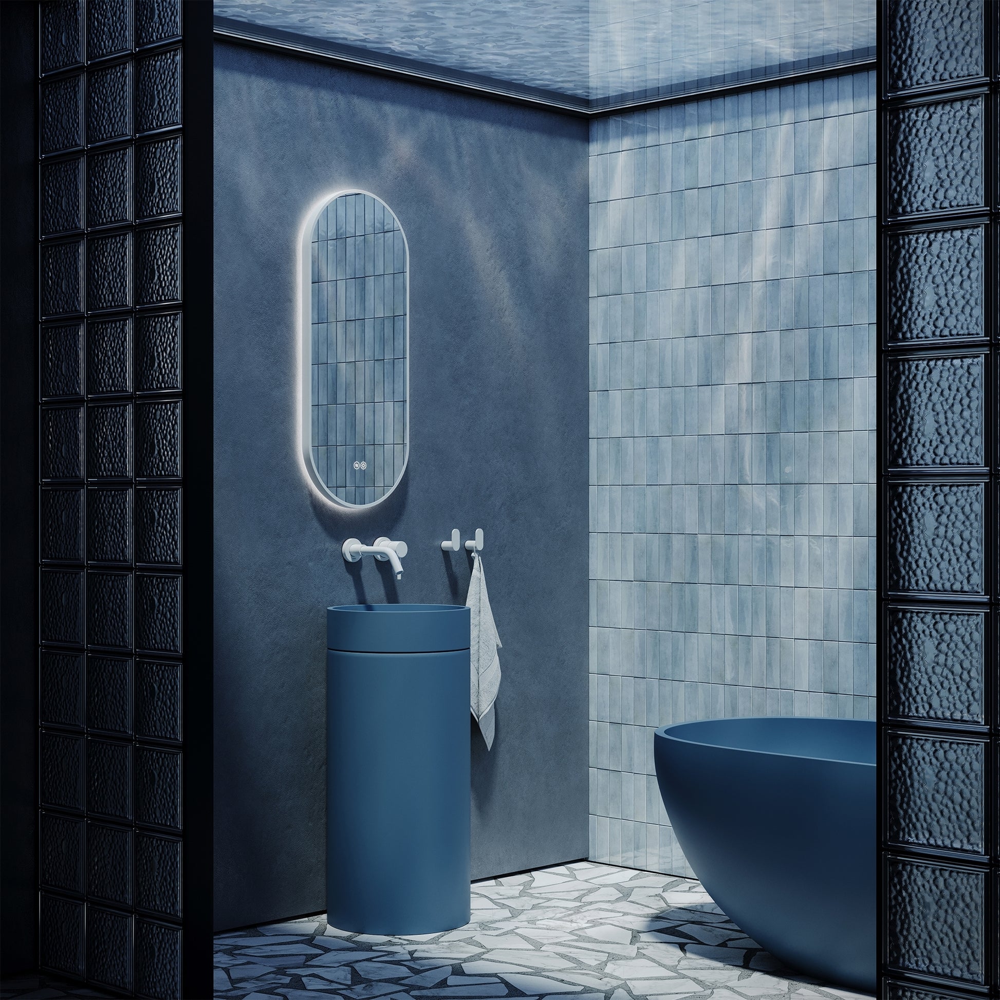 Avolto Azure Concrete Freestanding Bath 1650mm