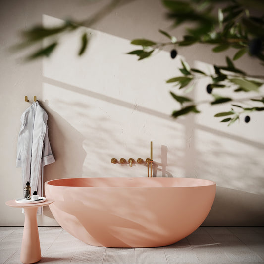 Avolto Blush Concrete Freestanding Bath 1650mm