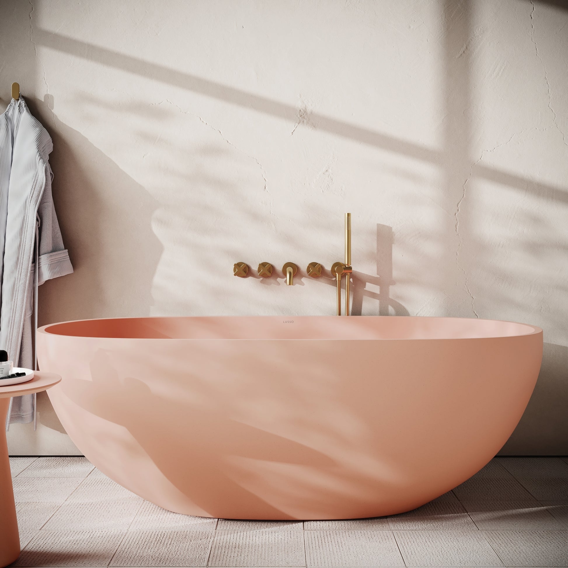 Avolto Blush Concrete Freestanding Bath 1650mm