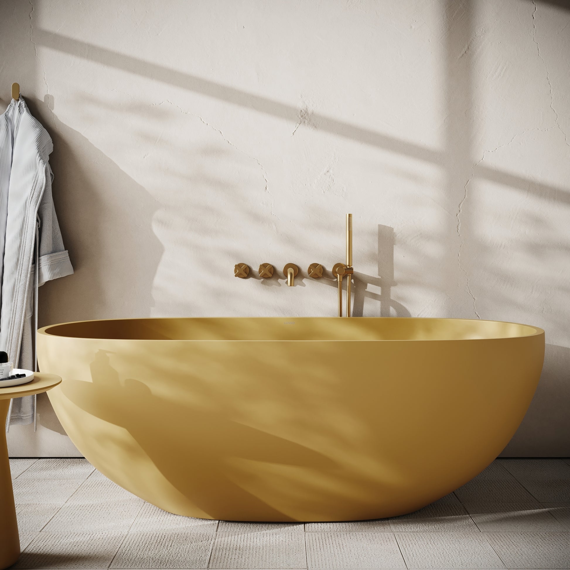 Avolto Saffron Concrete Freestanding Bath 1650mm