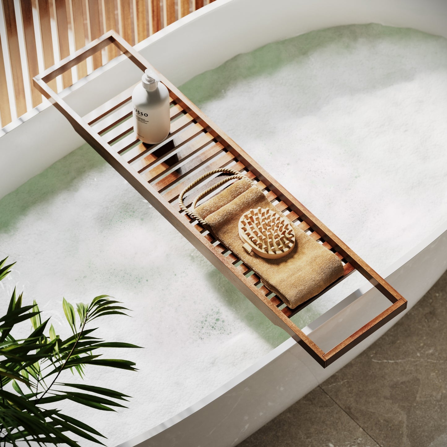 Bali Acacia Wood Bath Caddy Shelf