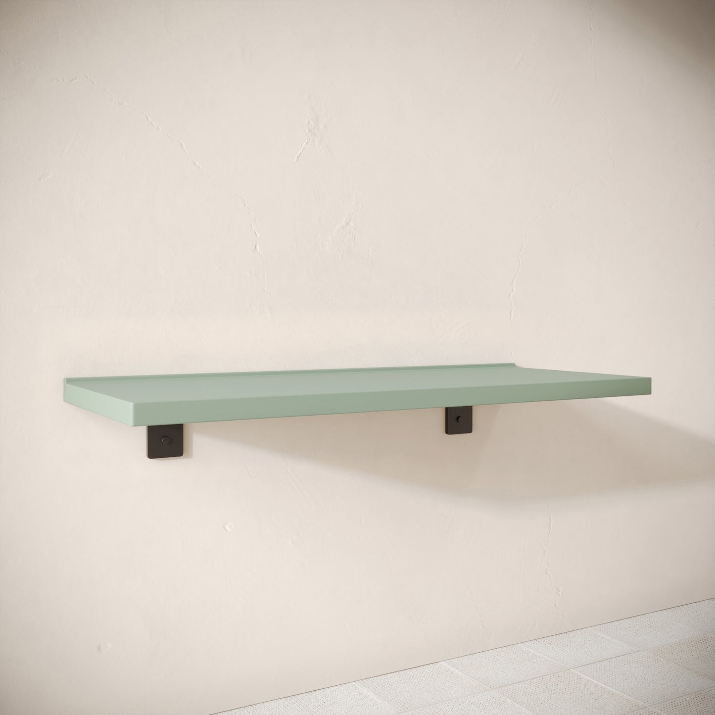 Bancone Seafoam Concrete Wall Mounted Countertop Shelf 1200mm