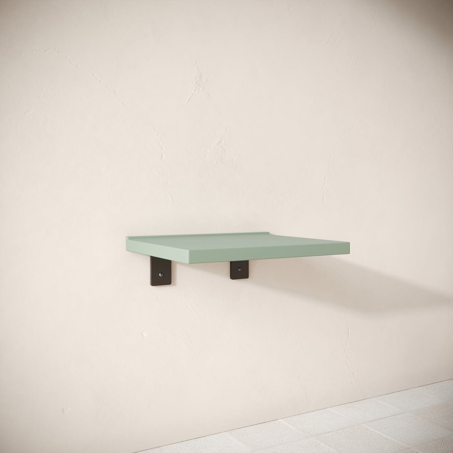 Bancone Seafoam Concrete Wall Mounted Countertop Shelf 600mm