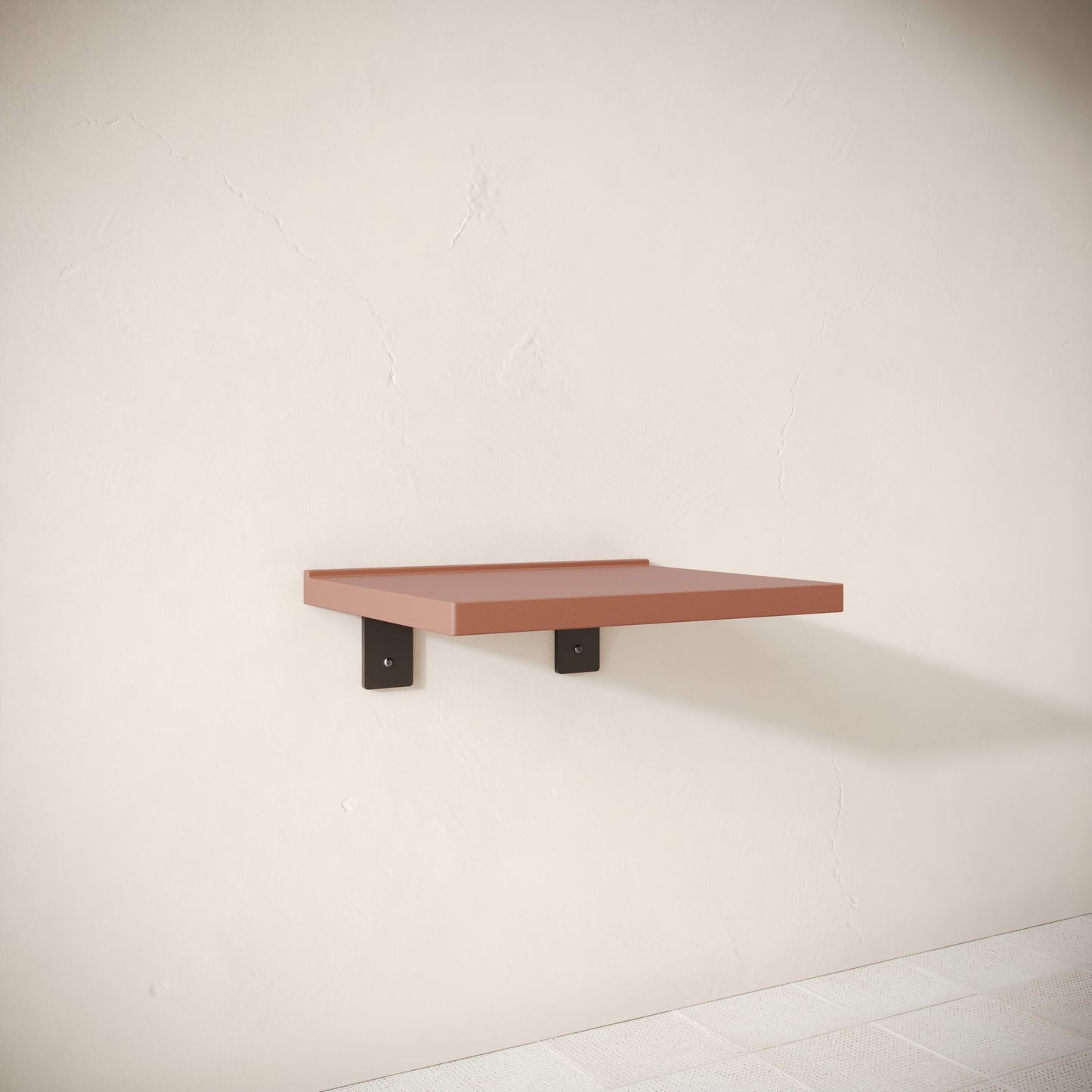 Bancone Terracotta Concrete Wall Mounted Countertop Shelf 600mm