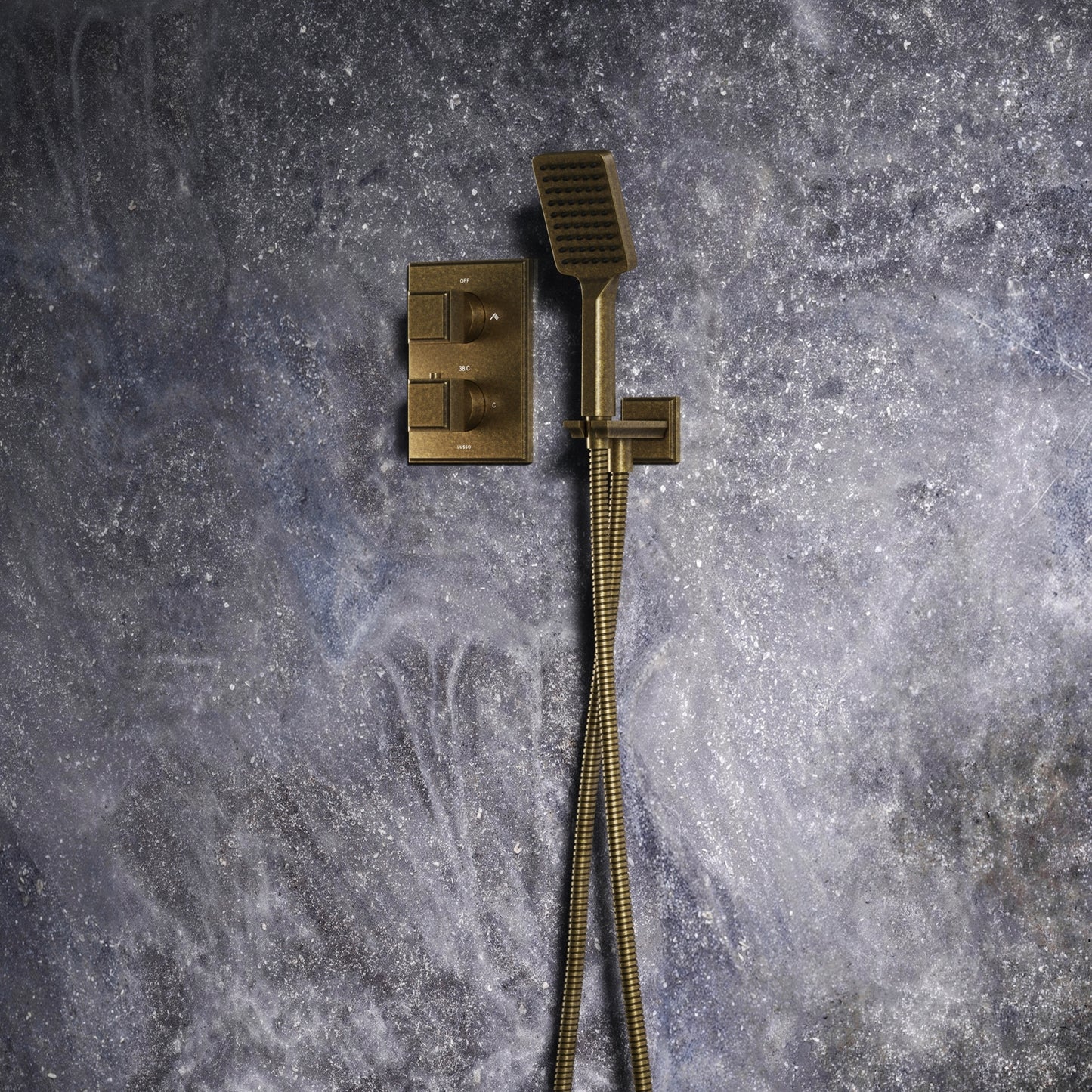 Baroque Aged Bronze Thermostatic Shower with Handheld