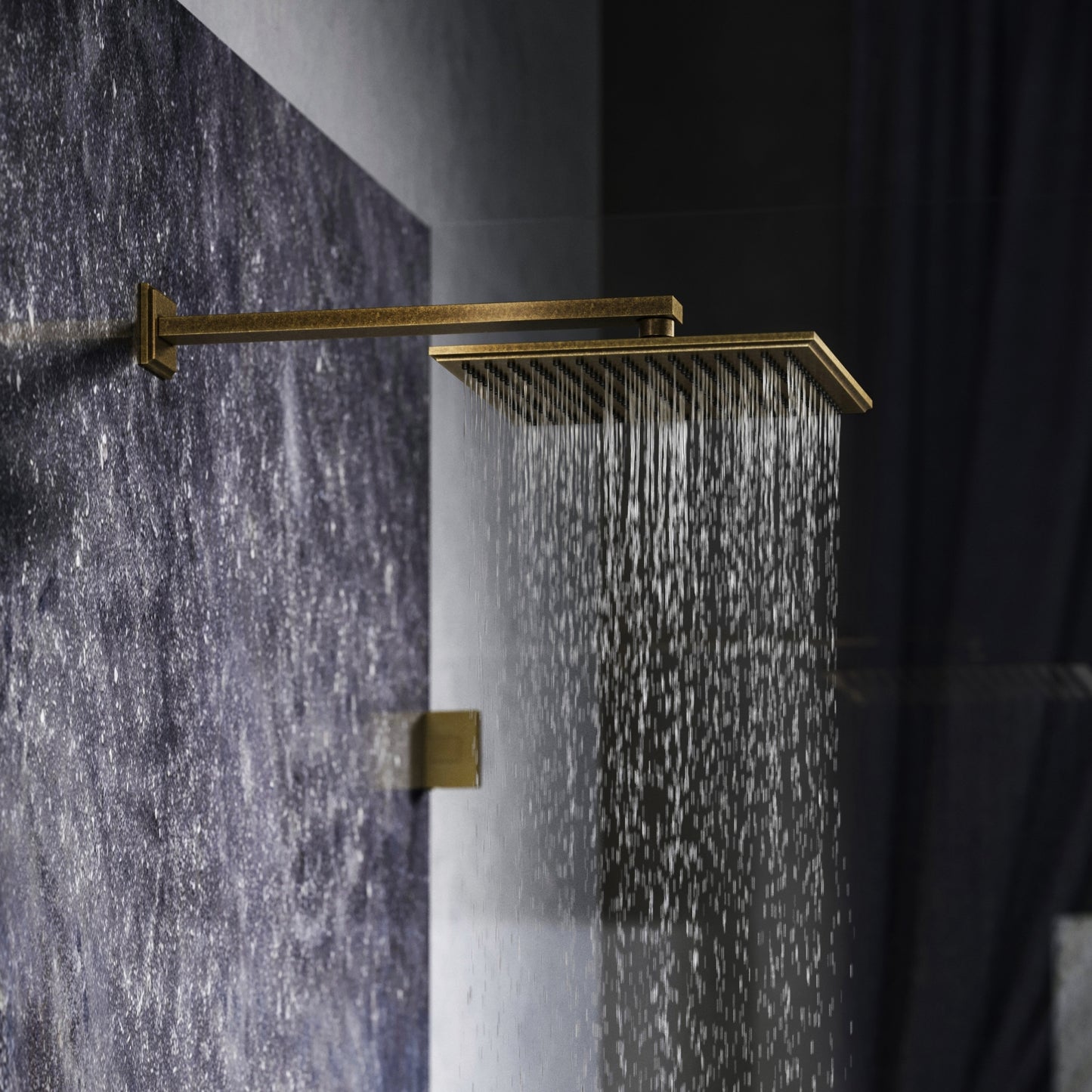 Baroque Aged Bronze Thermostatic Shower with Handheld