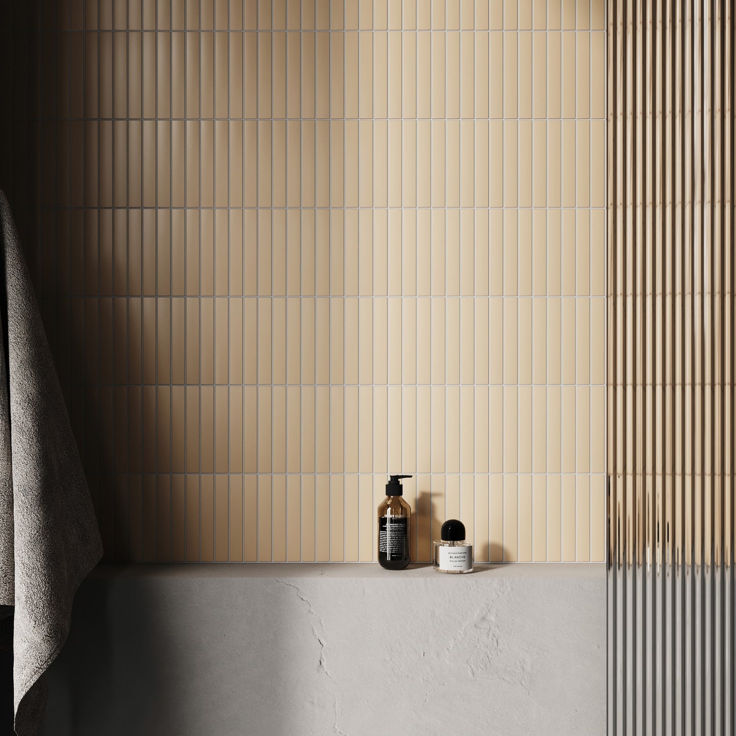 Baton Mosaic Natural Sand Matte Porcelain Wall Tile