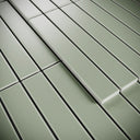 Baton Mosaic Soft Pear Green Matte Porcelain Wall Tile 296 x 300mm