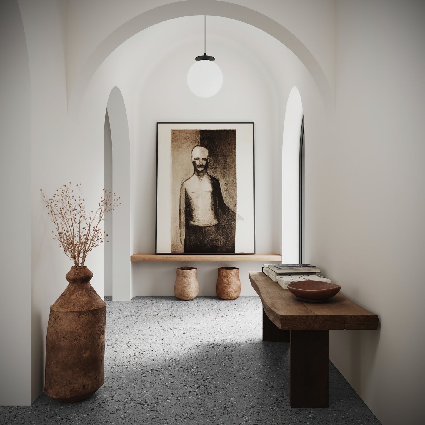 Bellazza Anthracite Terrazzo Porcelain Wall or Floor Tile 1200 x 600mm