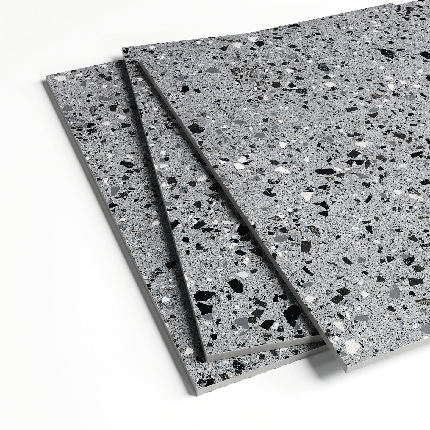Bellazza Anthracite Terrazzo Porcelain Wall or Floor Tile 600 x 600mm