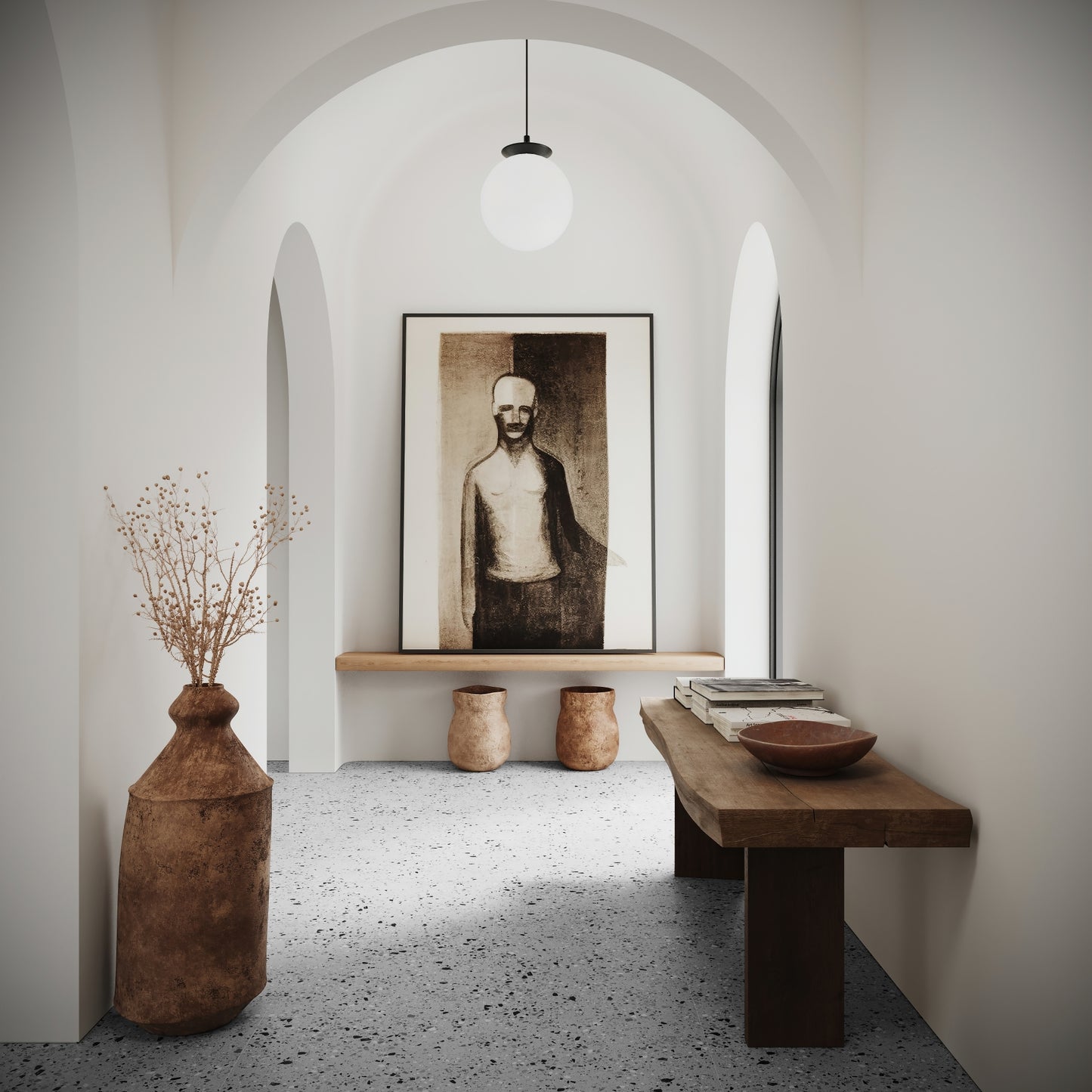 Bellazza Grey Terrazzo Porcelain Wall or Floor Tile 1200 x 600mm