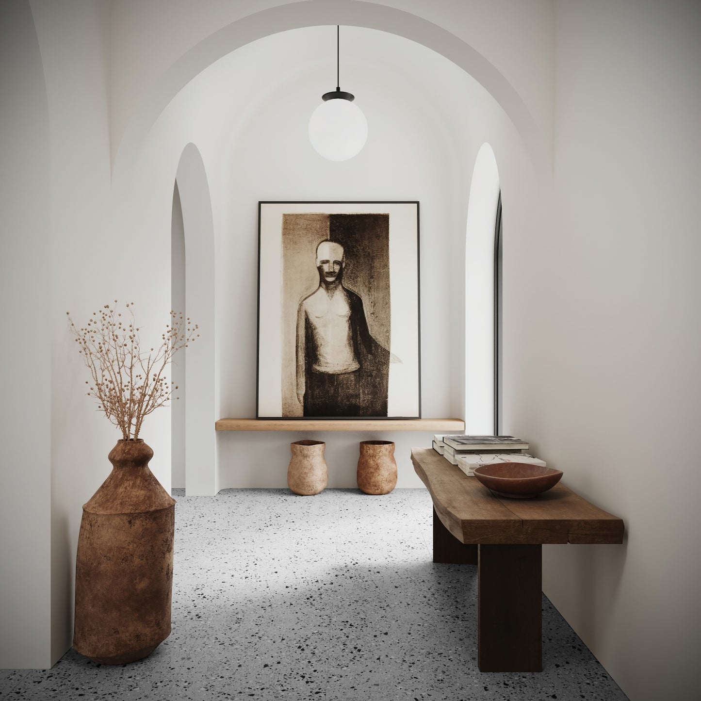 Bellazza Grey Terrazzo Porcelain Wall or Floor Tile 600 x 600mm