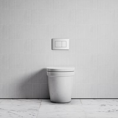 Berkeley Traditional Back to Wall Rimless Toilet with Concealed Cistern and Chrome Flush Plate