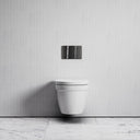 Berkeley Traditional Wall Hung Rimless Toilet with Concealed Cistern Frame and Gunmetal Flush Plate