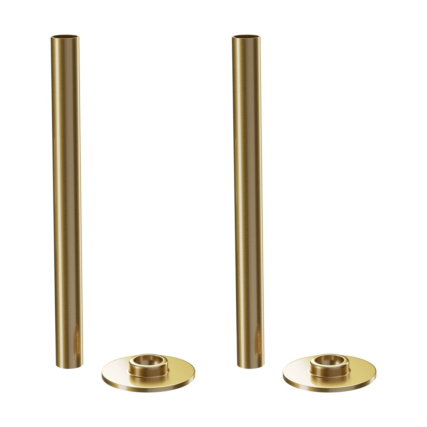 Brushed Gold Radiator Pipe Extension Kit 180mm