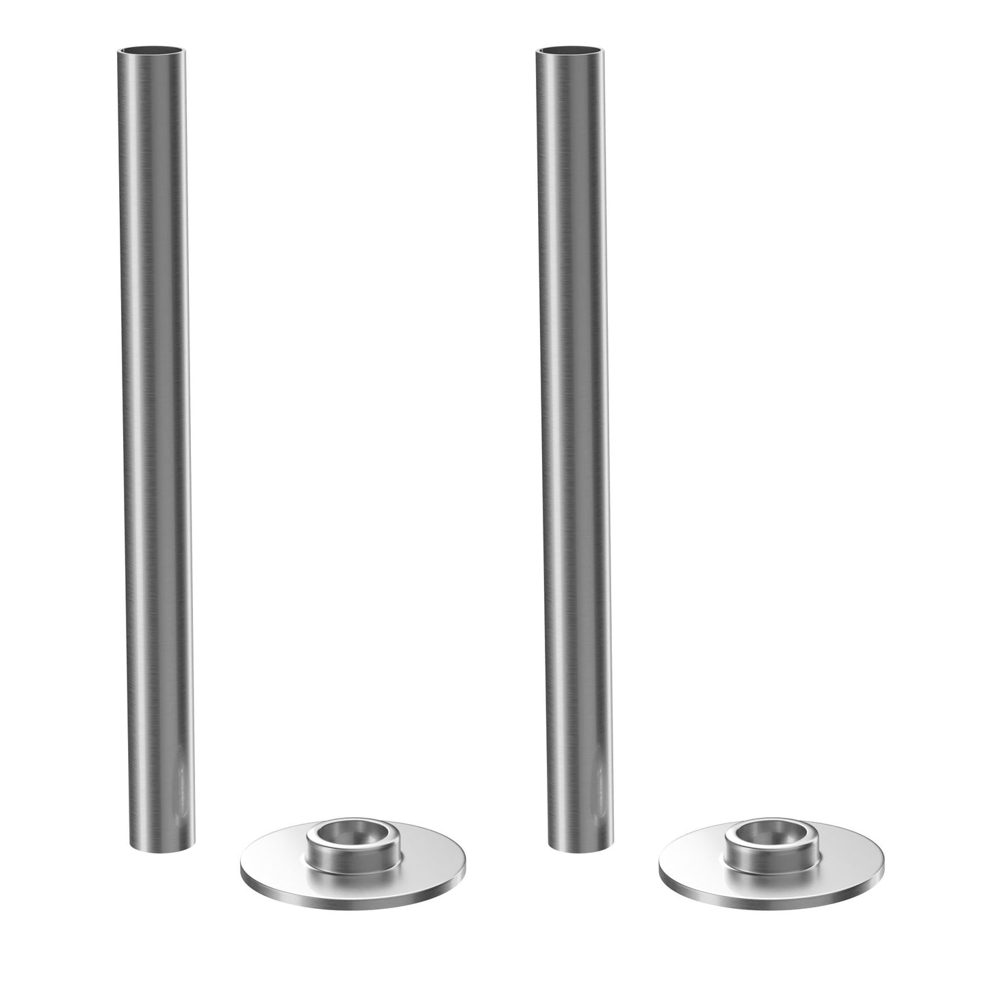 Brushed Stainless Radiator Pipe Extension Kit 180mm