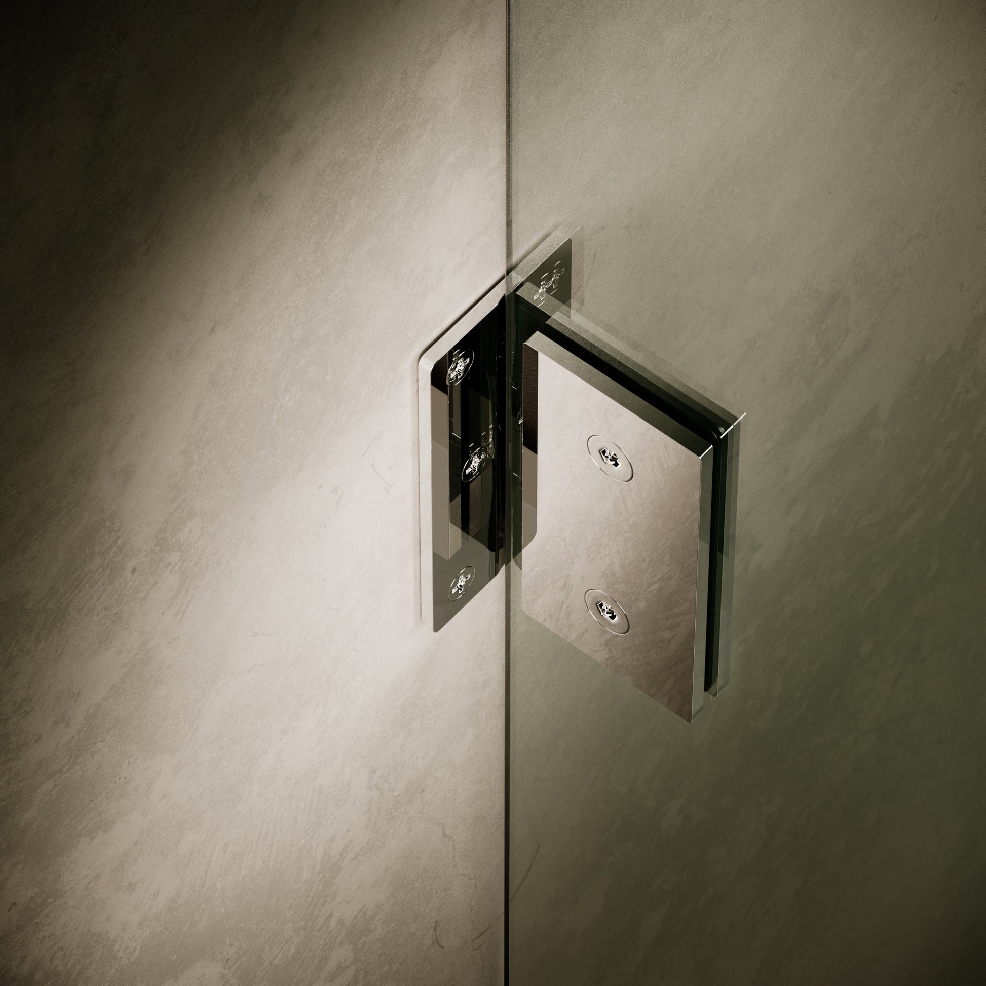 Cabina Chrome Frameless Hinged Bath Shower Screen 800mm