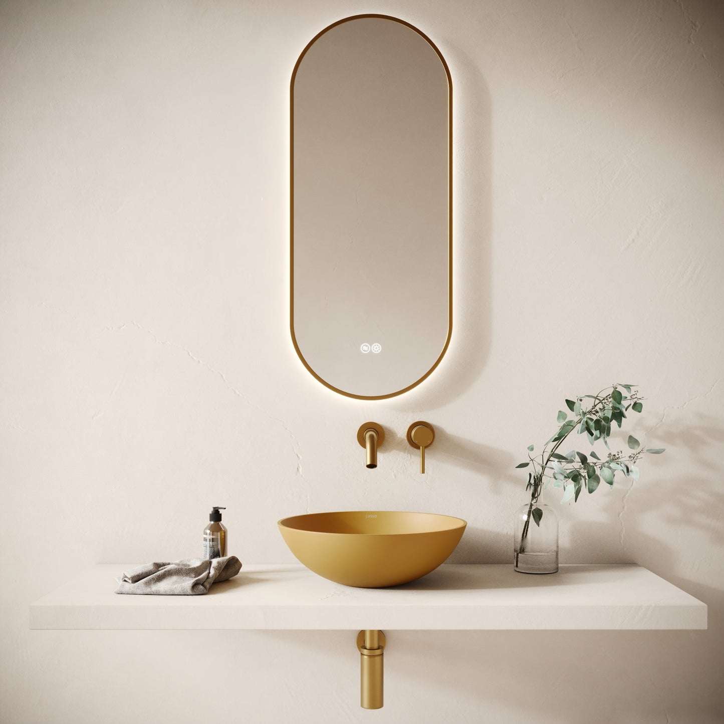Catino Saffron Concrete Countertop Basin 406mm