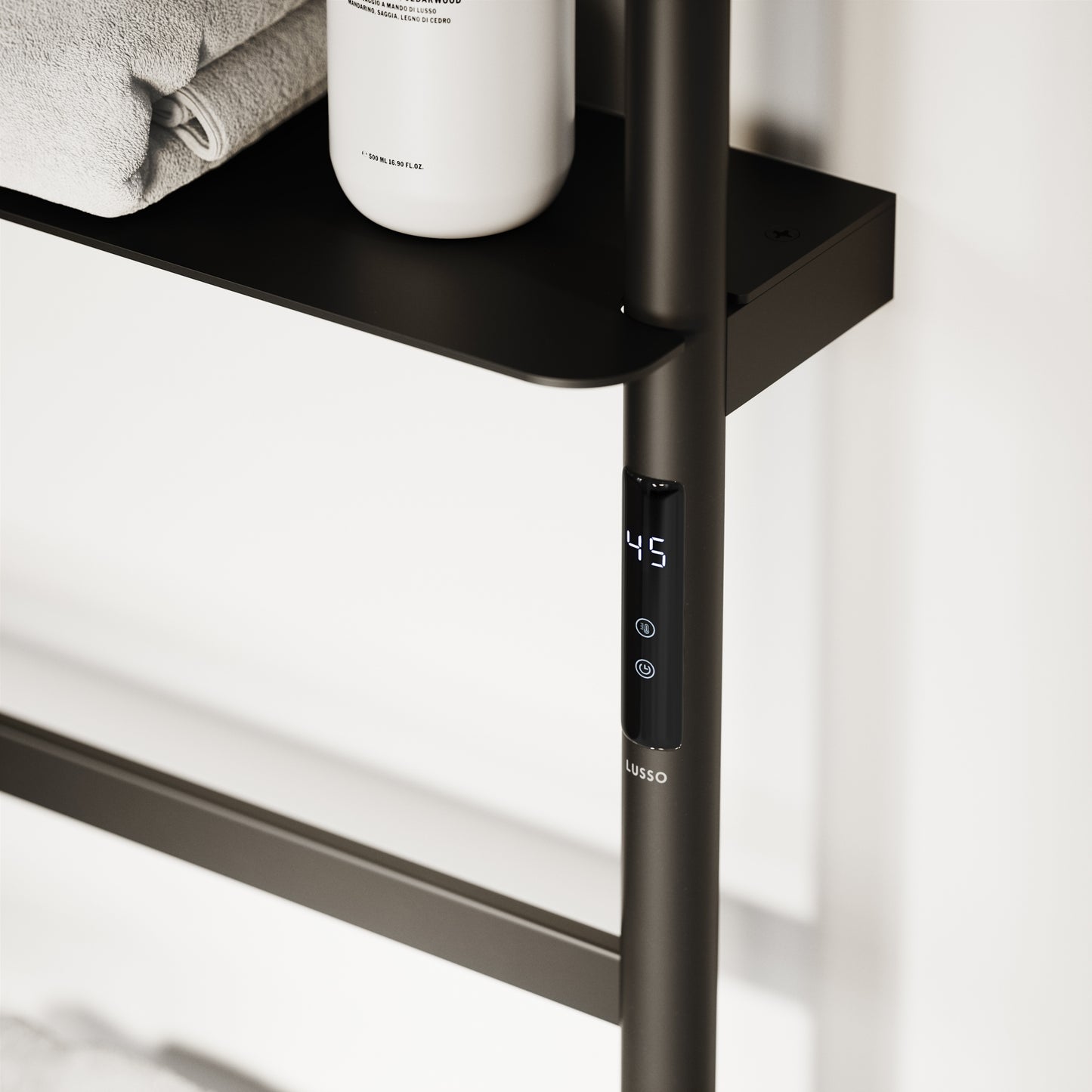 Celsius Matte Black Electric Heated Towel Warmer