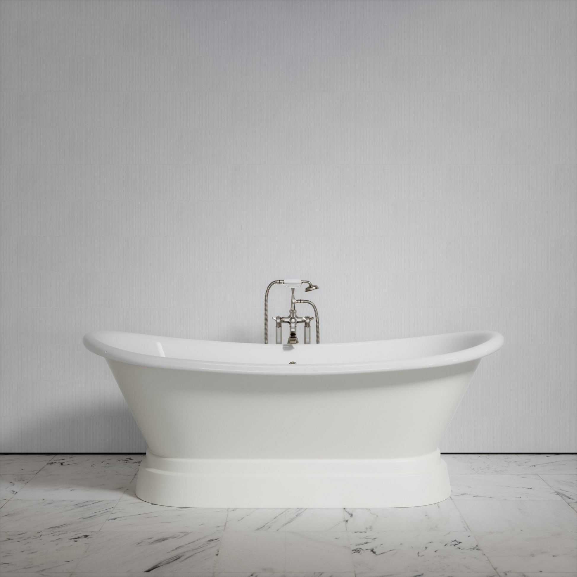 Charsley Matte Cream Freestanding Roll Top Cast Iron Bath 1500mm