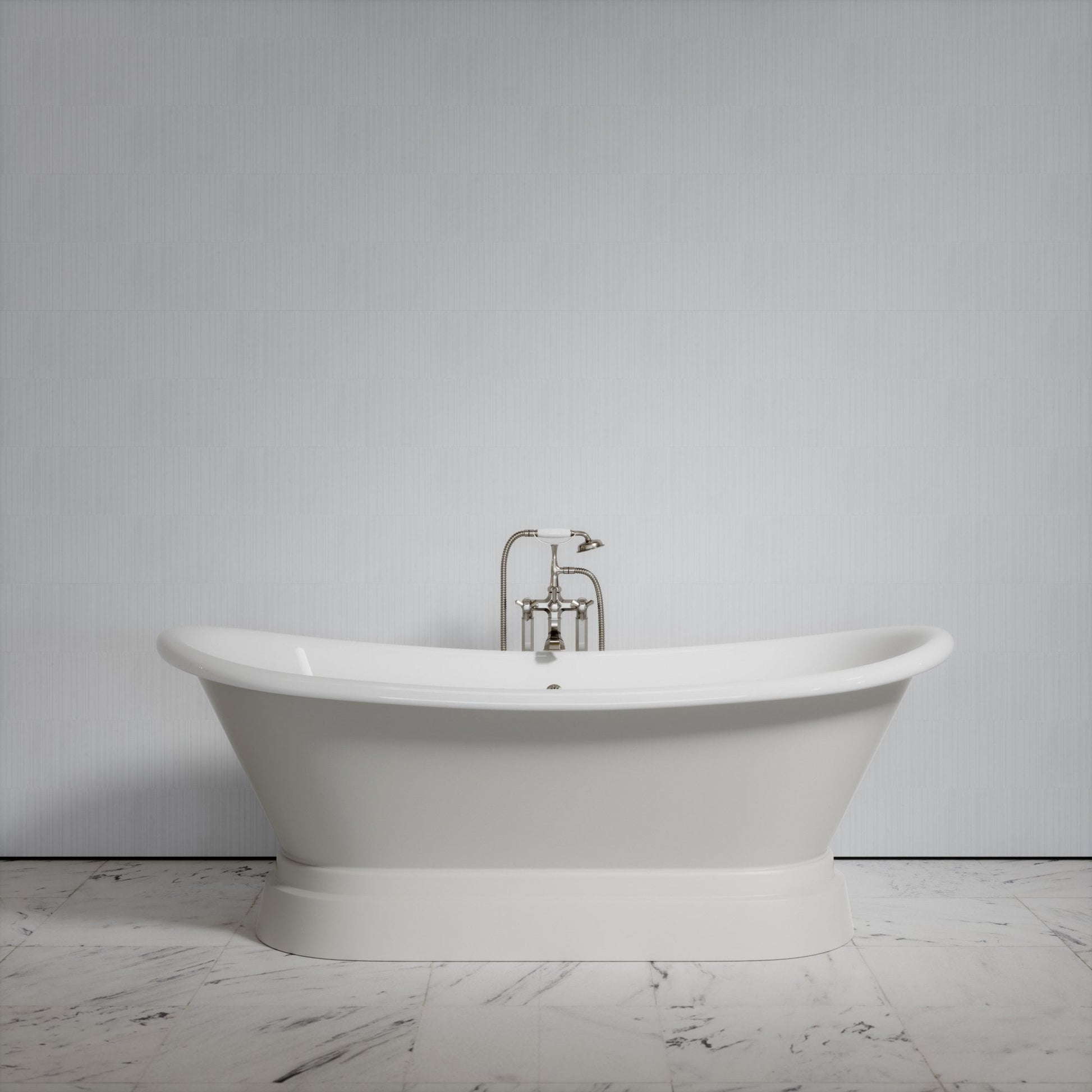 Charsley Matte Stone Freestanding Roll Top Cast Iron Bath 1500mm