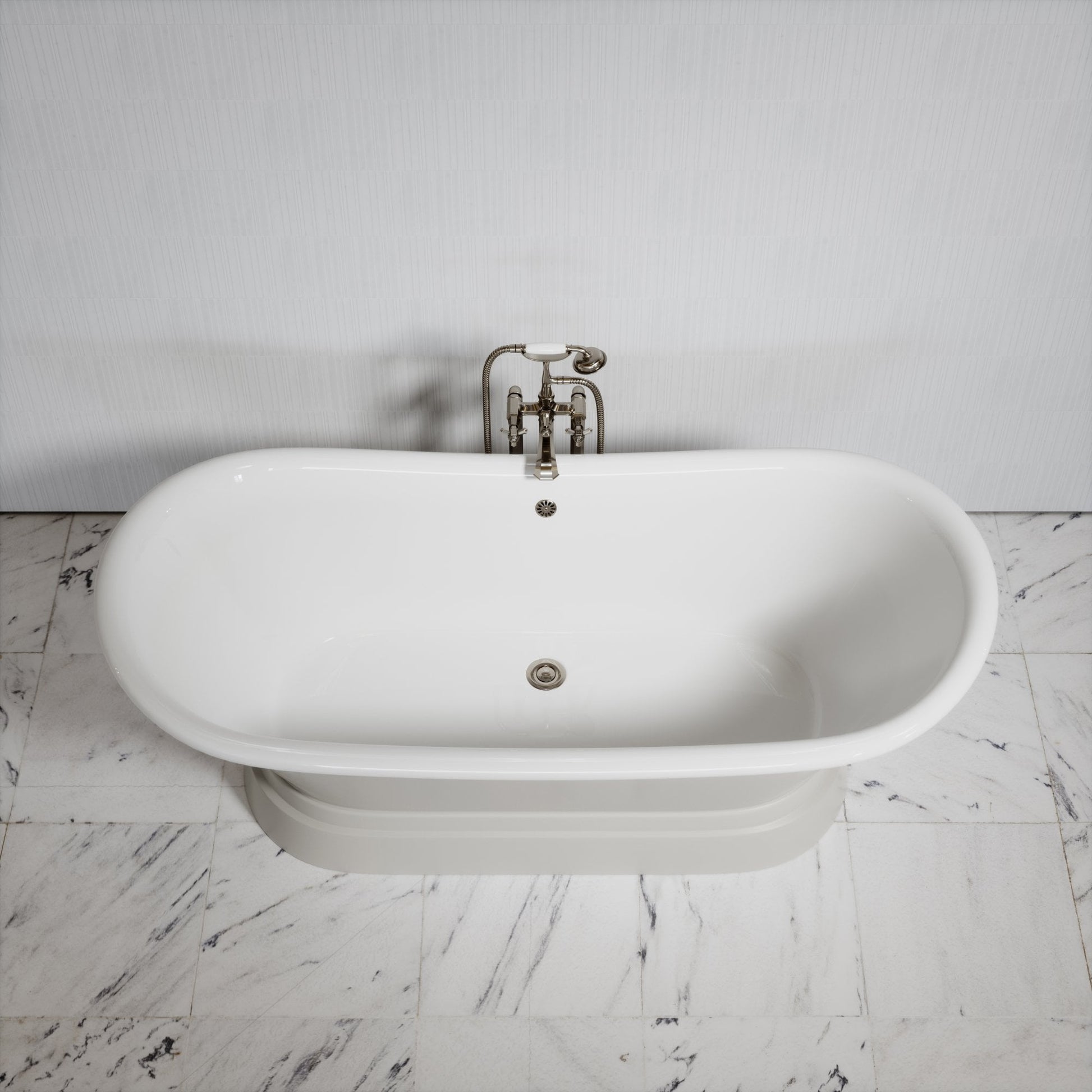 Charsley Matte Stone Freestanding Roll Top Cast Iron Bath 1500mm
