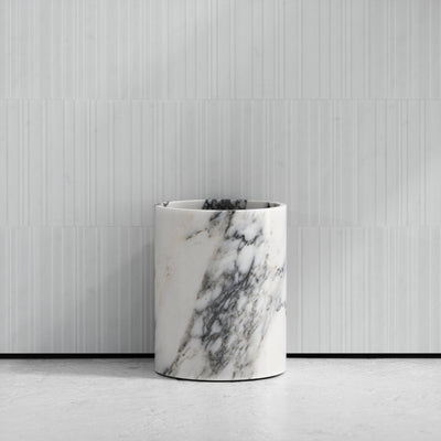 Cliche Arabescato Marble Bathroom Bin