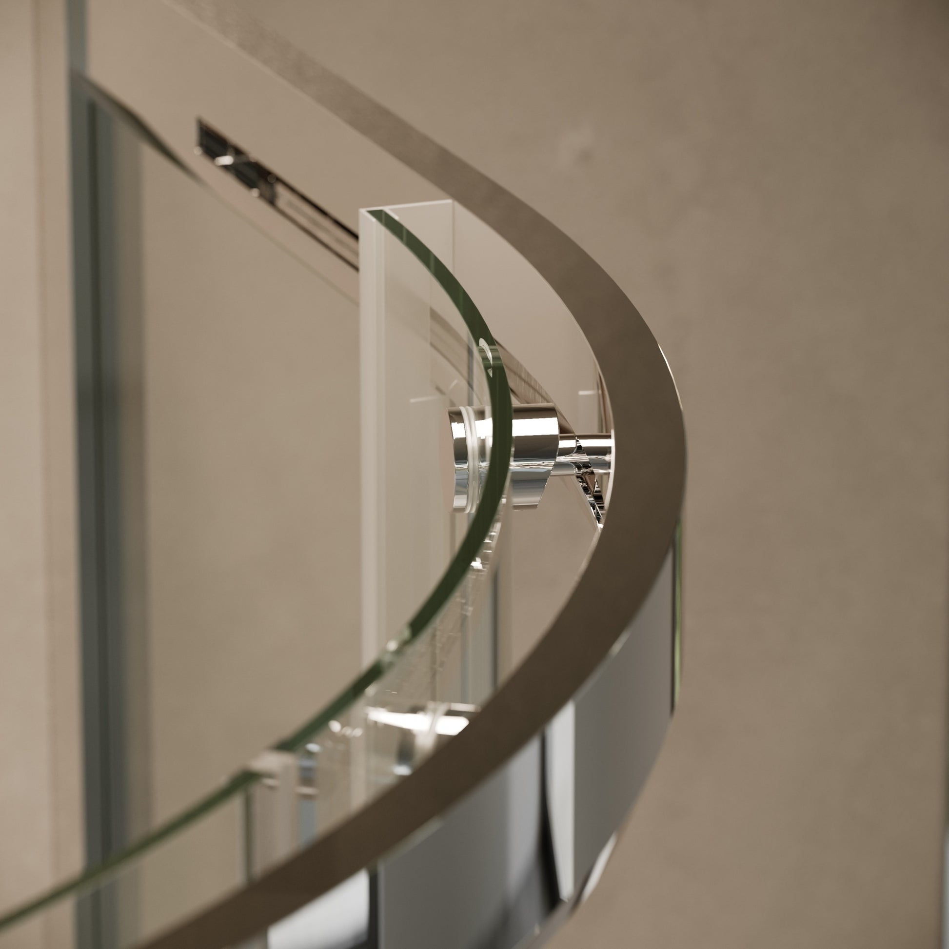 Cloud Quadrant Chrome Shower Screen 900mm