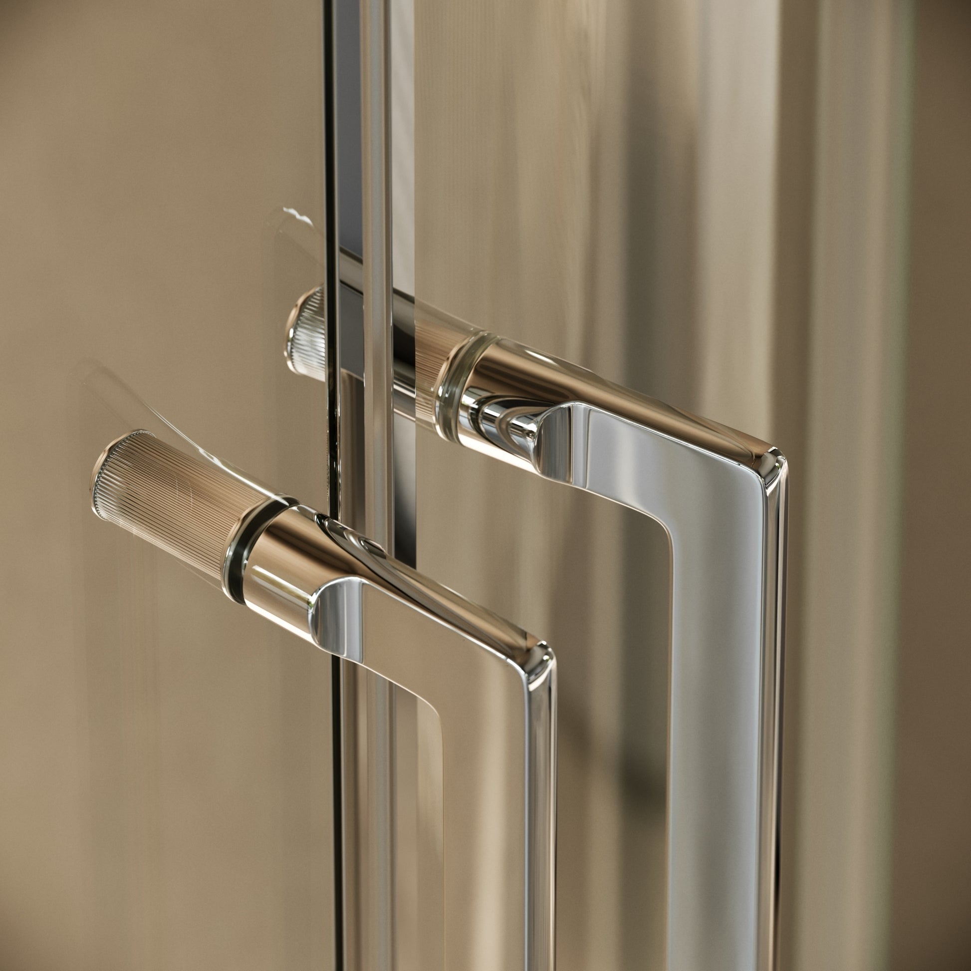 Cloud Quadrant Chrome Shower Screen 900mm