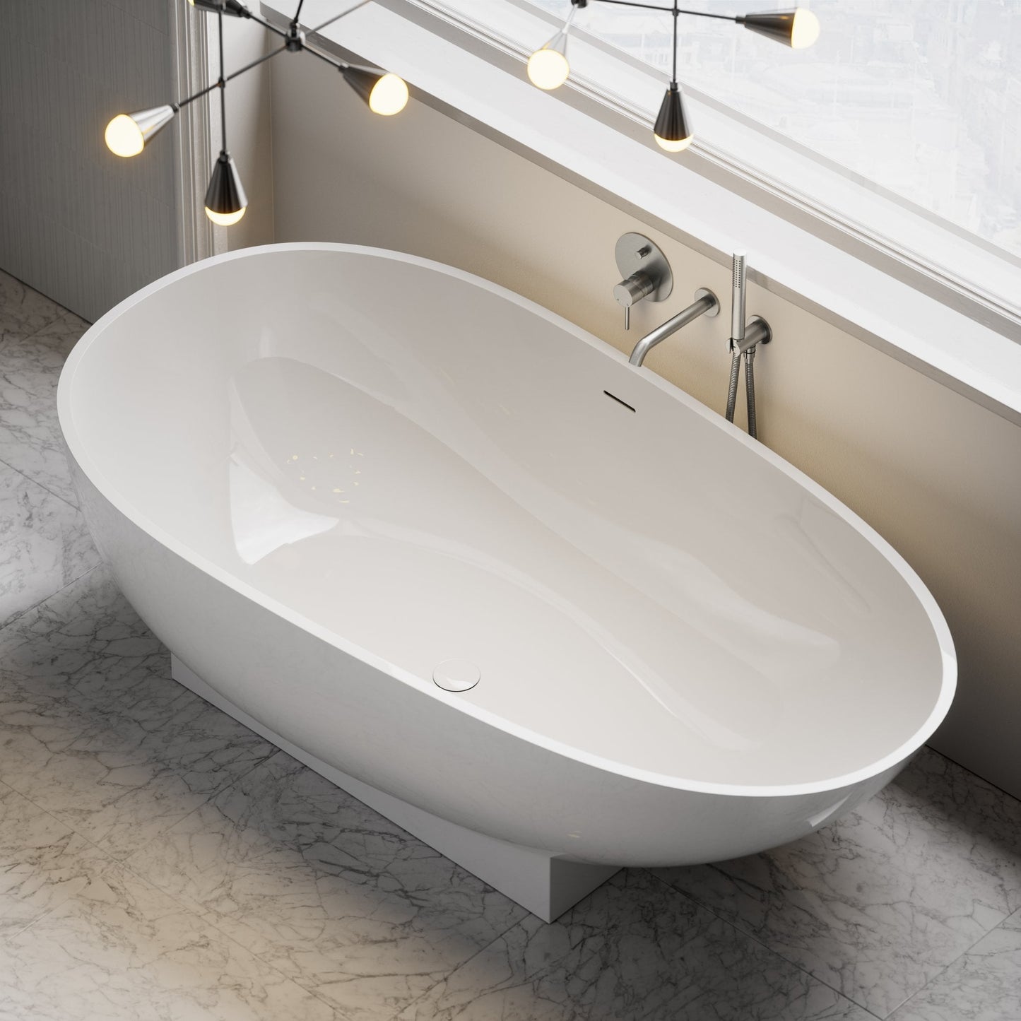 Cocoon Freestanding Stone Bath 1800mm