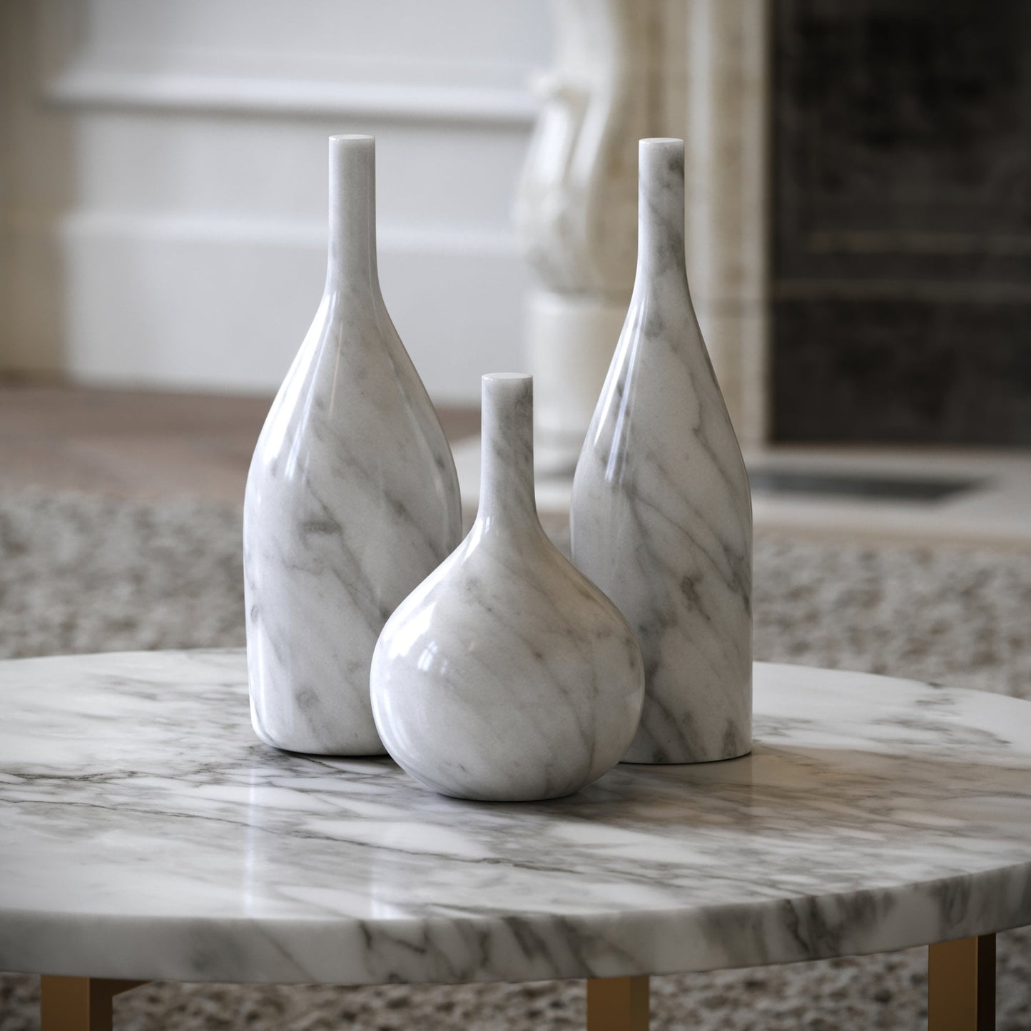 Collection of Marble Bottles (Carrara)
