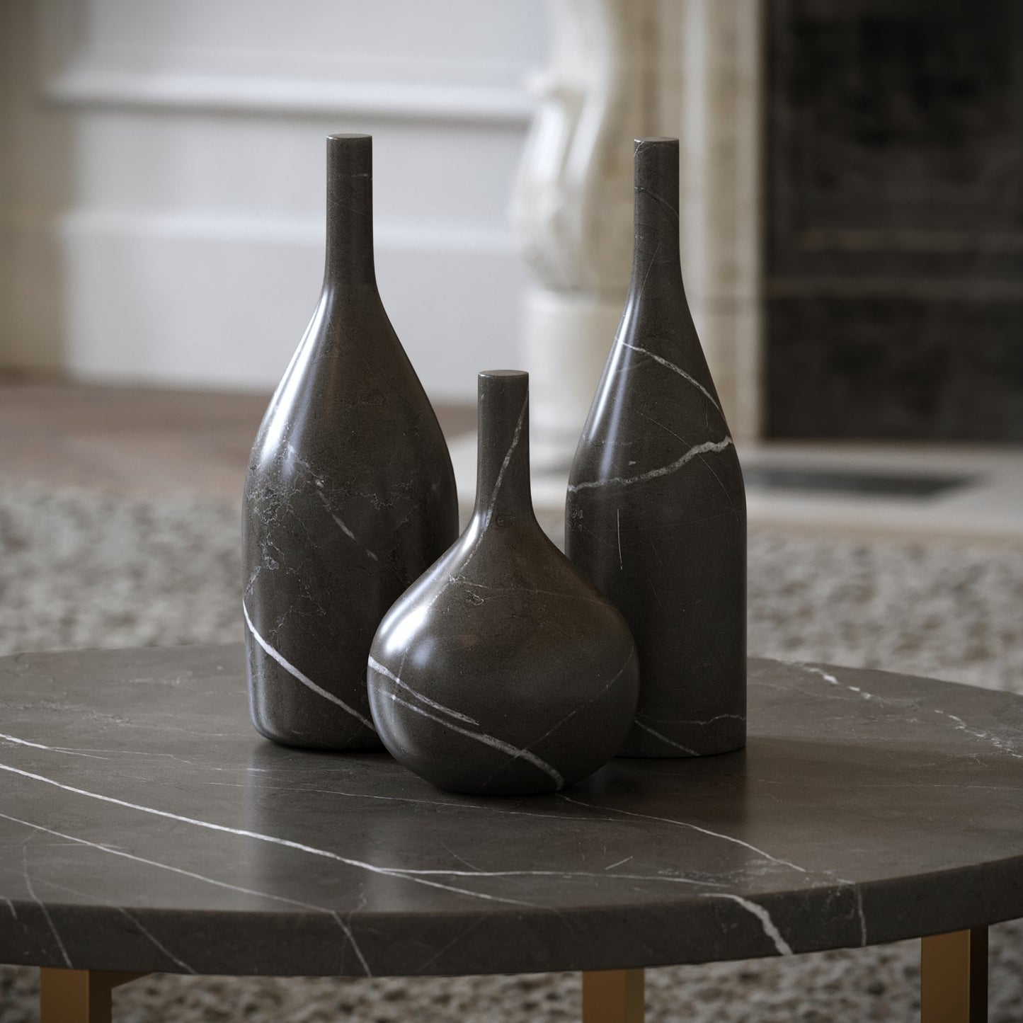 Collection of Marble Bottles (Pietra Grey)